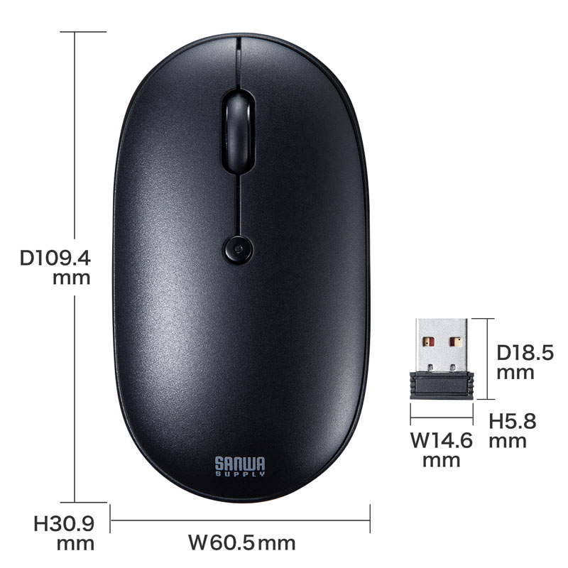 マウス付きワイヤレスキーボード SKB-WL32SETBKの通販ならサンワダイレクト