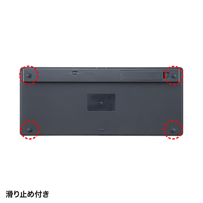 2.4GHz ワイヤレスキーボード テンキーなし パンタグラフ 乾電池 日本語配列(JIS) ブラック SKB-WL36BK