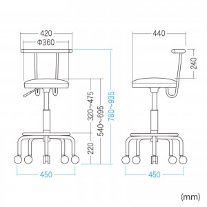 カウンターチェア（ブラック） SNC-RD8BKの通販ならサンワダイレクト