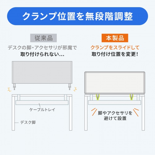 �f�X�N�g�b�v�p�l�� �f�X�N�p�[�e�[�V���� W1400�~H400 �N���X�^�C�v �N�����v�� �O���[