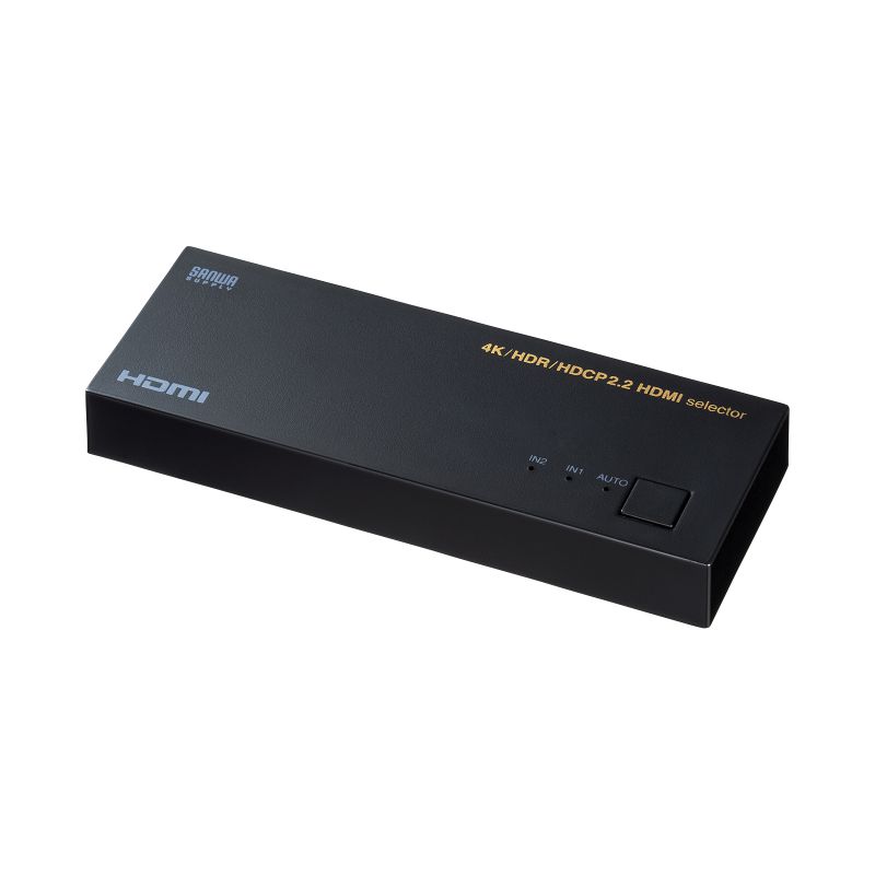 HDMI切替器 2入力 1出力 4K/60Hz HDR対応 HDMIセレクター コンパクト