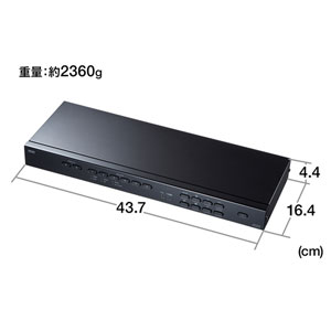 HDMIマトリックス切替器（4K/30Hz対応・6入力2出力・リモコン付き 