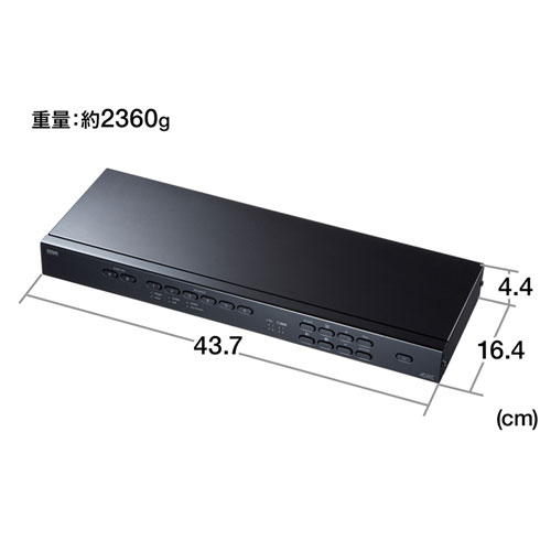HDMIマトリックス切替器（4K/30Hz対応・6入力2出力・リモコン付き 