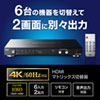 HDMIセレクター（4K/60Hz対応・6入力2出力・マトリックス切替機能・リモコン付き）