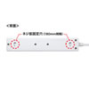 USB充電ポート付き便利タップ（2ポート・2P・AC4個口・2m）