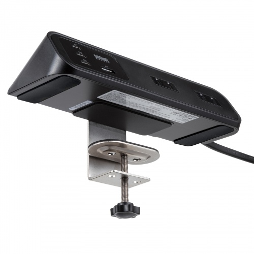 �d���^�b�v USB�[�d AC4�� USB PD65W�Ή� USB-A���� 2m �N�����v�Œ� �u���b�N