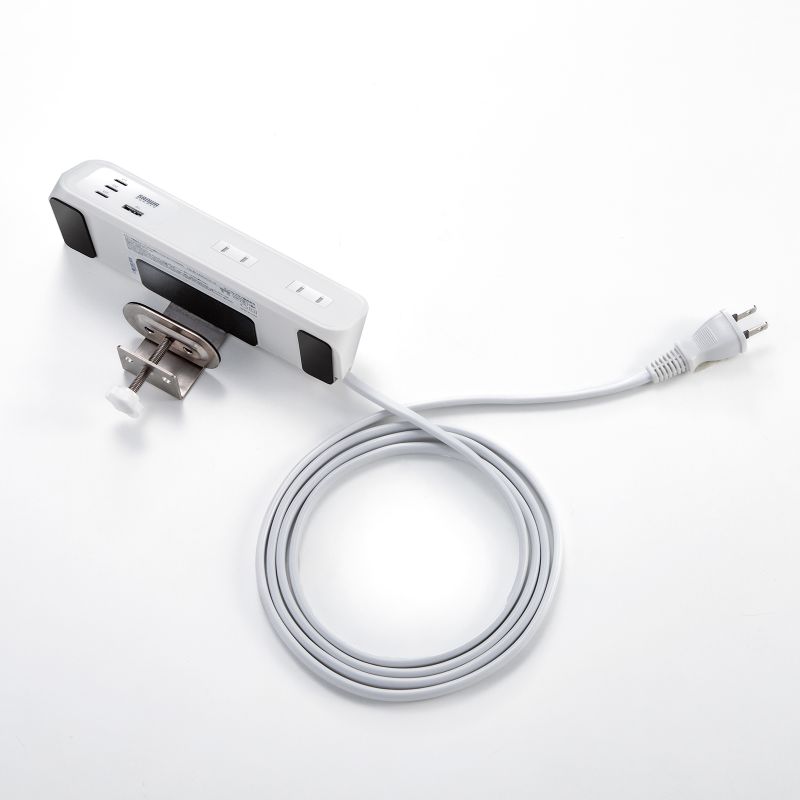 �d���^�b�v USB�[�d AC4�� USB PD65W�Ή� USB-A���� 2m �N�����v�Œ� �z���C�g