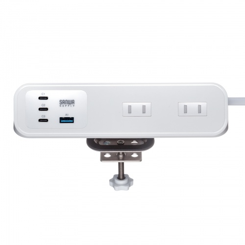 �d���^�b�v USB�[�d AC4�� USB PD65W�Ή� USB-A���� 2m �N�����v�Œ� �z���C�g