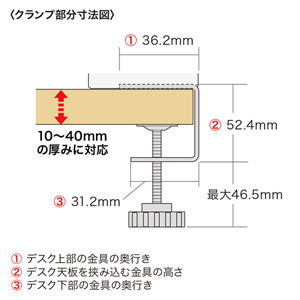 便利タップ(3個口・2m・クランプ付)TAP-B25の販売商品 |通販ならサンワ