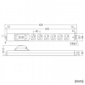 漏電ブレーカータップ（3P・6個口・1m） TAP-BR36LN-1の通販ならサンワ