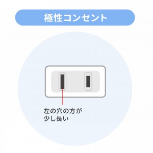 電源延長コード（2P・0.3m）