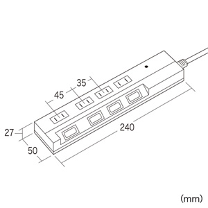 節電タップ(ホコリ防止シャッター付・4口・5m)TAP-S15-5の販売商品