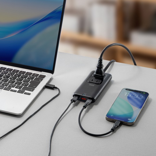 �d���^�b�v USB PD 100W �}���[�d GaN 1.5m �����R�[�h �y�����^18mm�z Type-C�~2 A�~1 AC�~2�� �R���Z���g L�^�v���O