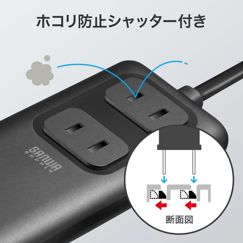 �d���^�b�v USB PD 100W �}���[�d GaN 1.5m �����R�[�h �y�����^18mm�z Type-C�~2 A�~1 AC�~2�� �R���Z���g L�^�v���O