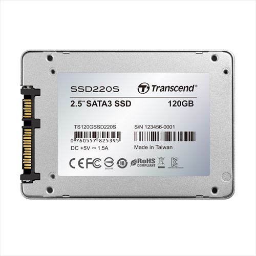 Transcend SATA-III 6Gb/s SSD 120GB TS120GSSD220S |