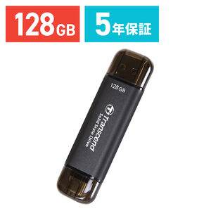 Transcend XeBbNSSD 128GB ESD310 |[^uSSD USB3.2 Gen2 Type-A C iPhone16Ή ubN