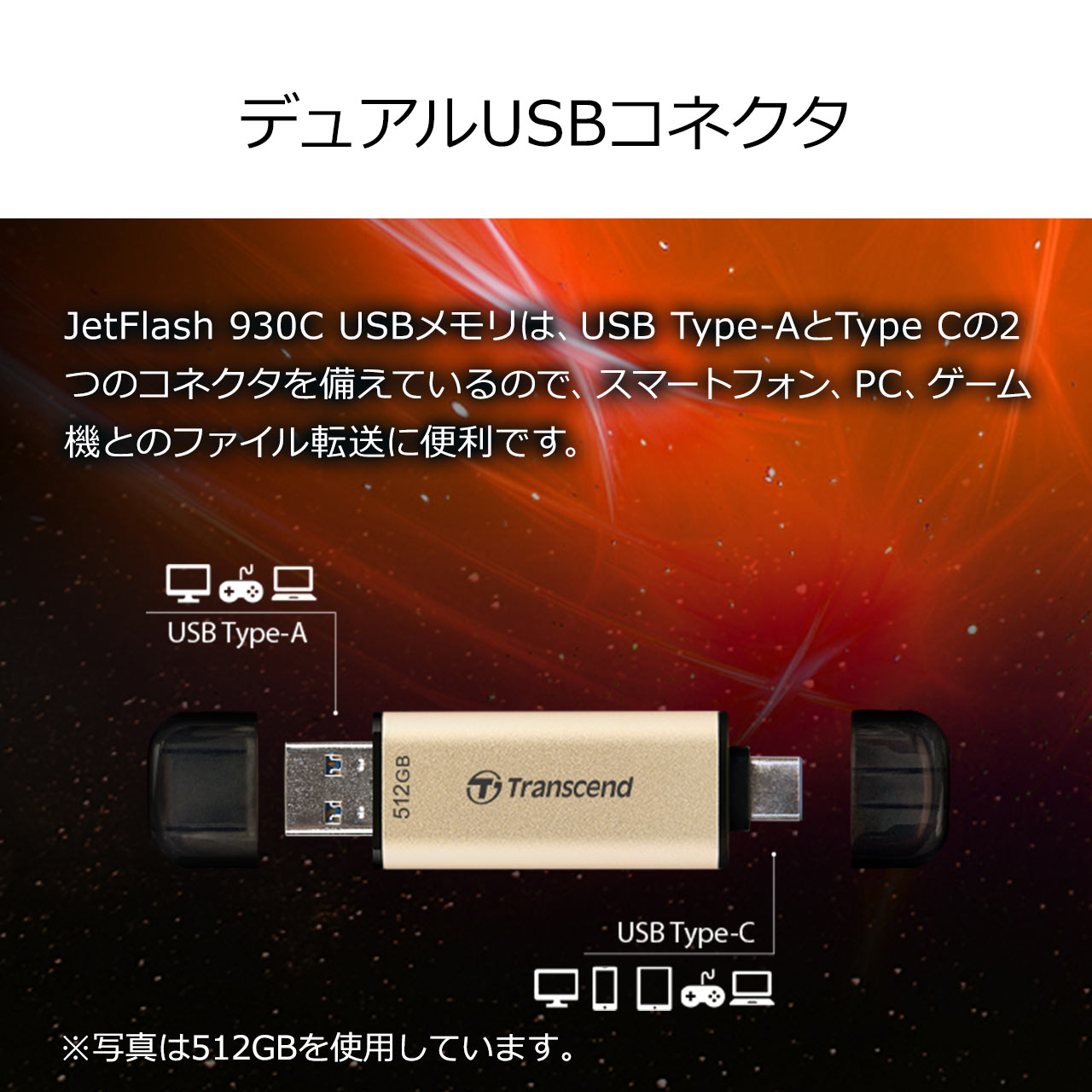 Transcend USB 128GB USB3.2(Gen1) JetFlash 930C TS128GJF930C TS128GJF930C