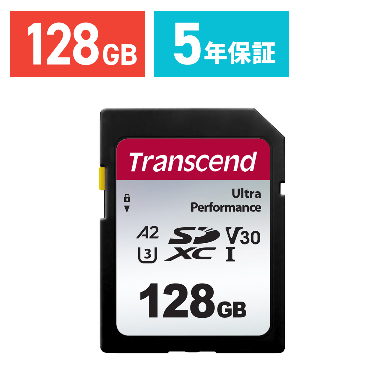 Transcend SDXCJ[h 128GB UHS-I U3 V30 A2 TS128GSDC340S TS128GSDC340S