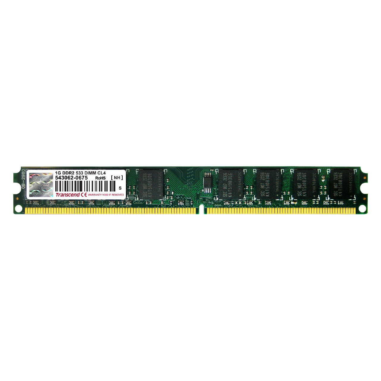 Transcend fXNgbvPCp݃ 1GB DDR2-533 PC2-4200 U-DIMM TS128MLQ64V5J TS128MLQ64V5J