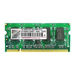 Transcend ノートPC用増設メモリ 1GB DDR2-667 PC2-5300 SO