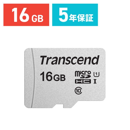 microSDHCカード 16GB Class10 UHS-I U1 Nintendo Switch対応 Transcend製 TS16GUSD300S