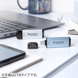 送料無料⭐️ノートパソコン高性能ポータブルストレージ USB-C-3.1 Transcend スティックSSD 1TB ESD300 Type-C ポータブルSSD 外