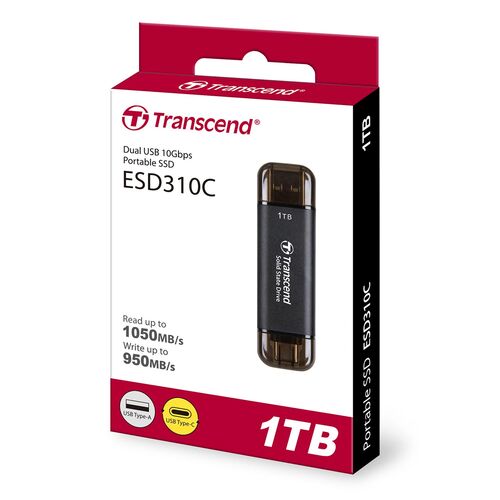Transcend スティックSSD 1TB ESD310 ポータブルSSD USB3.2 Gen2 Type