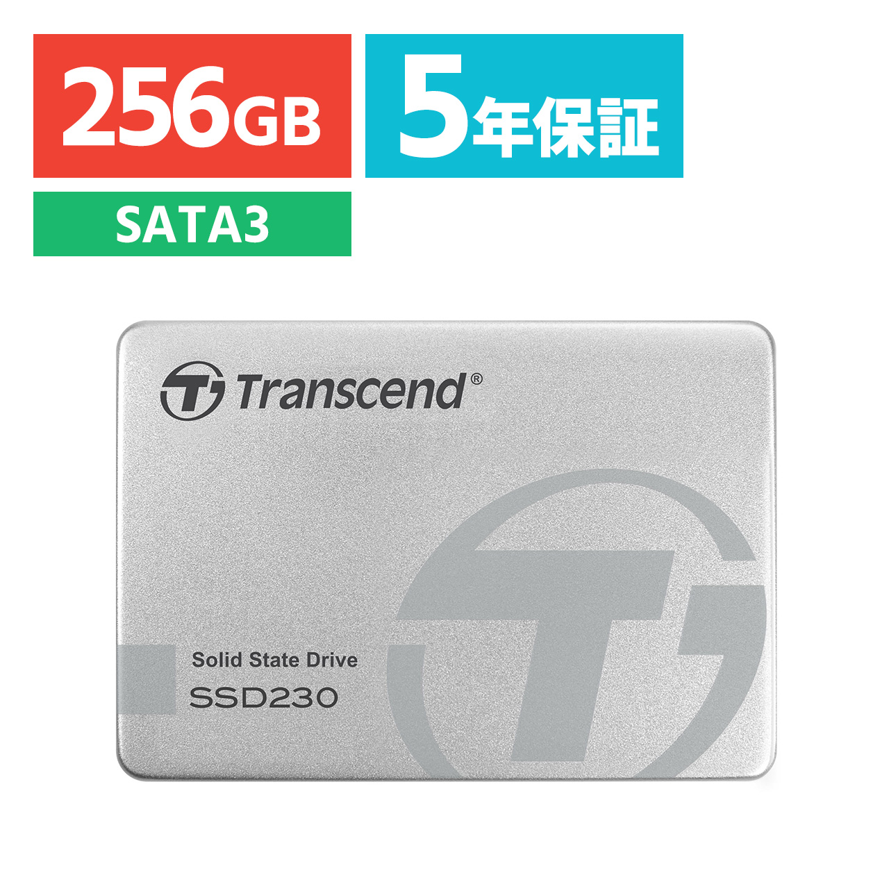 Transcend 256GB 2.5インチ SATAIII SSD TS256GSSD230S TS256GSSD230S ...