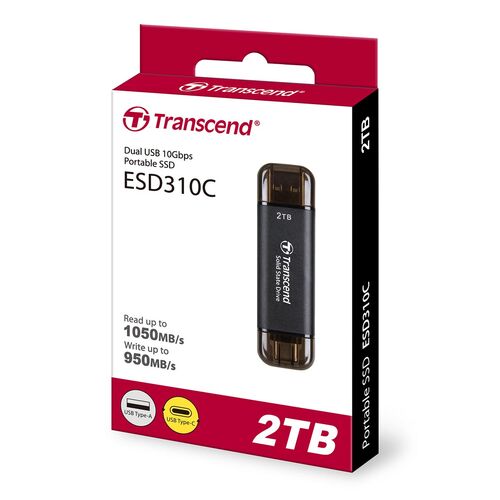 Transcend スティックSSD 2TB ESD310 ポータブルSSD USB3.2 Gen2 Type
