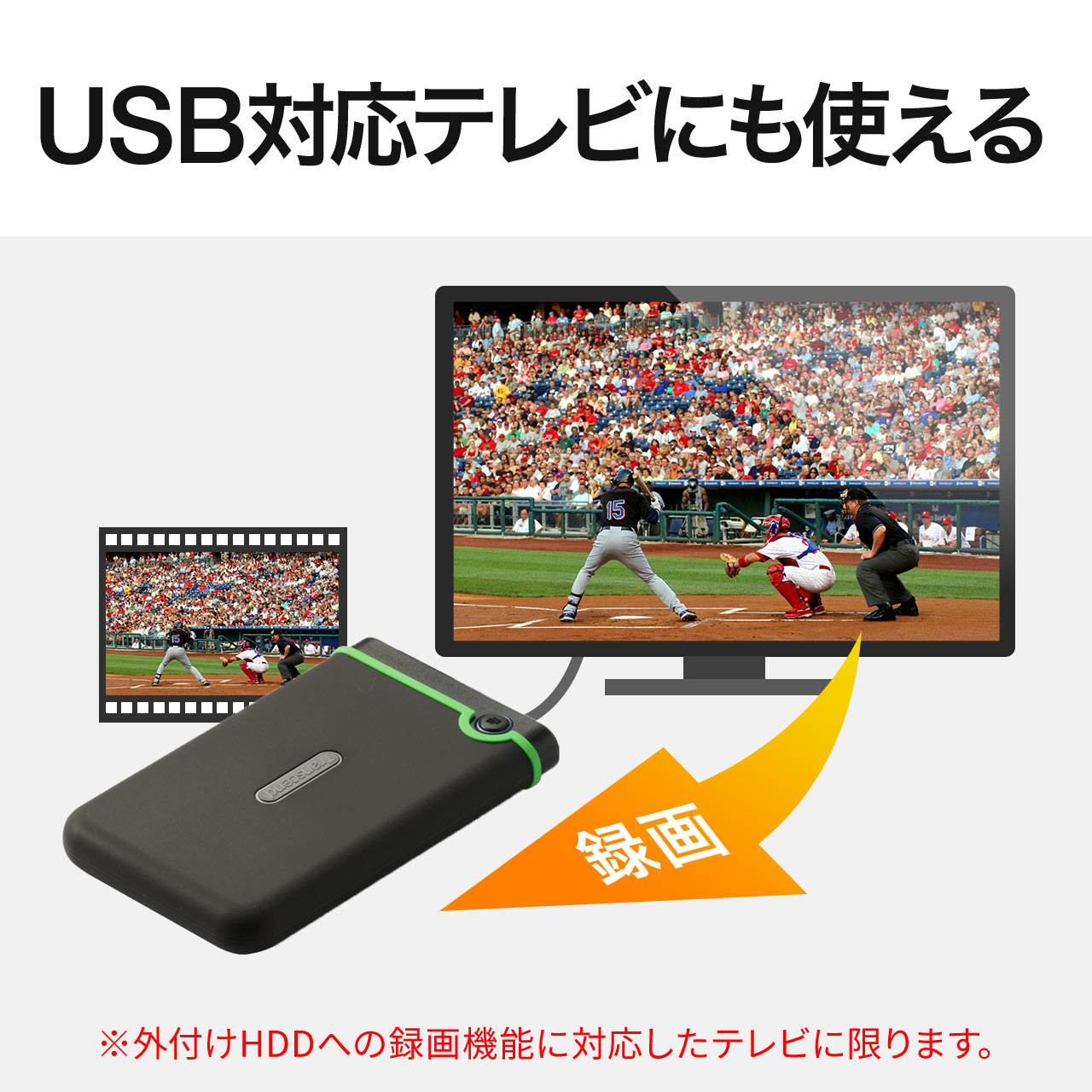 Transcend USB3.1 2.5インチ スリムポータブルHDD 耐衝撃  2TB　TS2TSJ25M3S テレビ録画対応 TS2TSJ25M3S