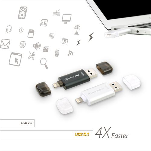 Transcend LightningEUSB 32GB JetDrive Go 300 USB3.1(Gen1)Ή TS32GJDG300S TS32GJDG300S