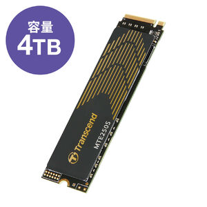 yZ[zM.2 SSD 4TB PS5mF NVMe 1.4 PCIe Gen4~4 3D NAND Transcend TS4TMTE250S