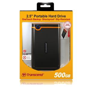 Transcend 500GB StoreJet 2.5 mobile ϏՌ|[^un[hfBXN (SATA) TS500GSJ25M