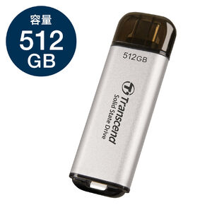 Transcend XeBbNSSD 512GB ESD300 Type-C |[^uSSD Ot USB10Gbps USB3.2 Gen2 iPhone15 ROG AllyΉ Vo[