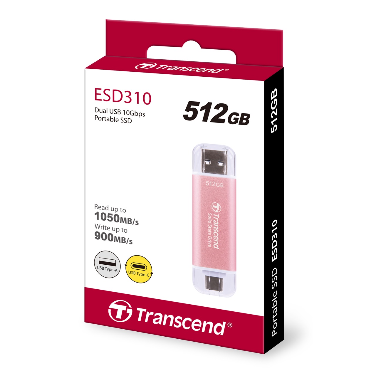 Transcend XeBbNSSD 512GB ESD310 |[^uSSD USB3.2 Gen2 Type-A C iPhone16Ή sN TS512GESD310P