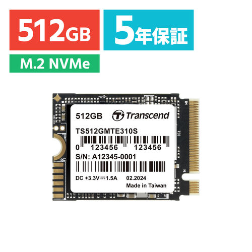 M.2 SSD 512GB NVMe PCIe Gen4~4 Type 2230  Read 3300MB/s SLCLbV MTE310S Transcend TS512GMTE310S