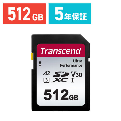 Transcend SDXC�J�[�h 512GB UHS-I U3 V30 A2 TS512GSDC340S SD�J�[�h�P�[�X�t��