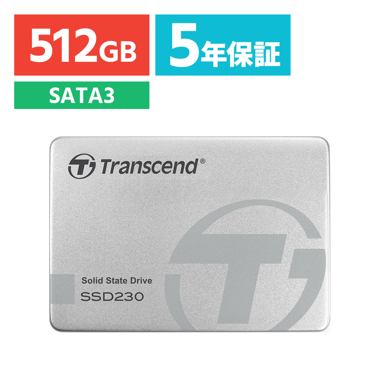 Transcend 512GB 2.5インチ SATAIII SSD TS512GSSD230S