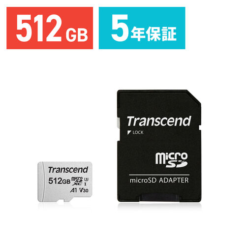 microSDXCJ[h 512GB Class10 UHS-I U3 U1 V30 A1 SDϊA_v^t Nintendo Switch ROG Ally Ή Transcend TS512GUSD300S-A