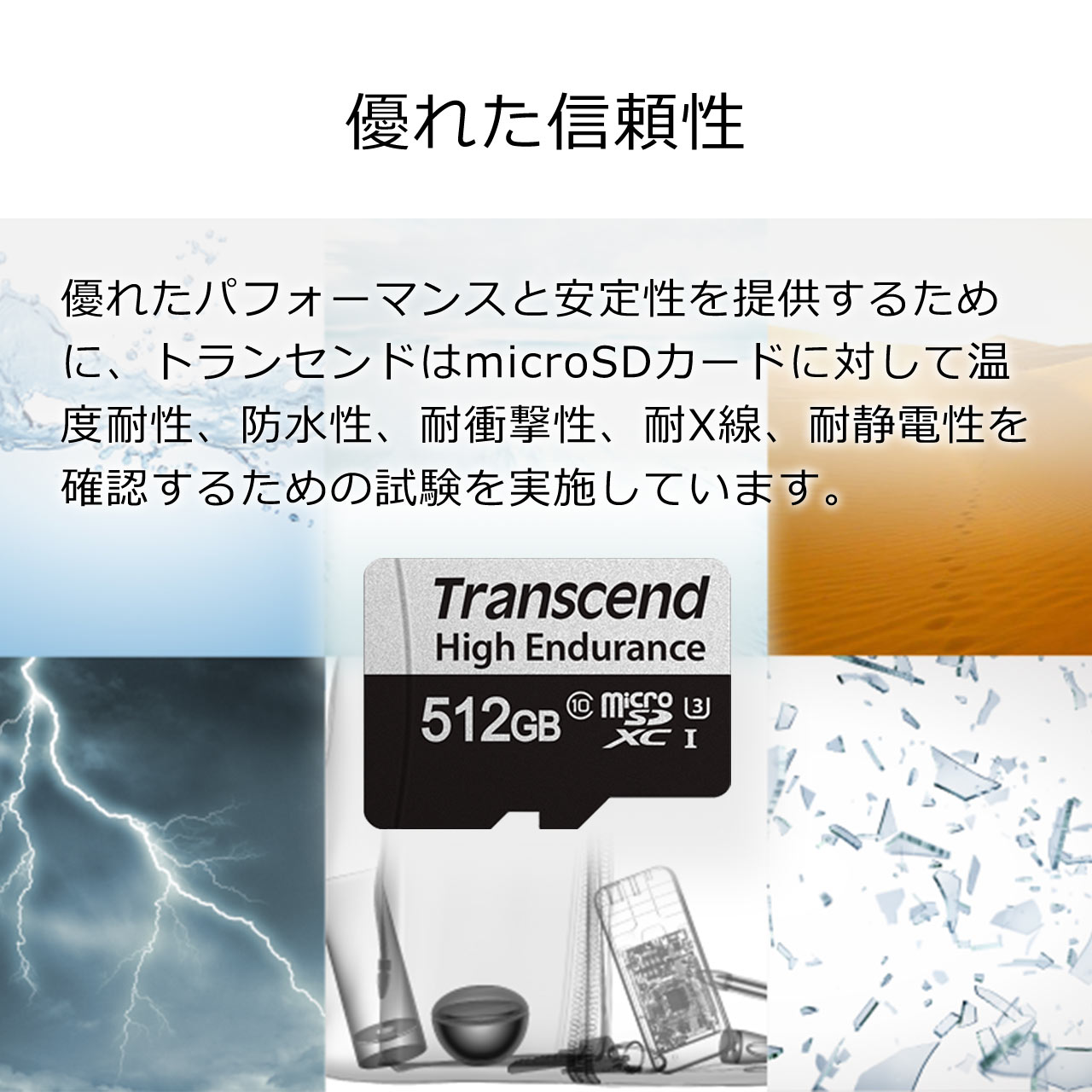 microSDXCJ[h 512GB Class10 UHS-I U3 ϋv SDJ[hϊA_v^t Nintendo Switch ROG Ally Ή Transcend TS512GUSD350V