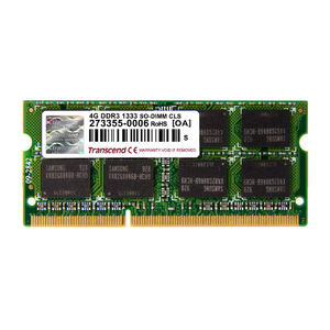Transcend m[gPCp݃ 4GB DDR3-1333 PC3-10600 SO-DIMM TS512MSK64V3N 