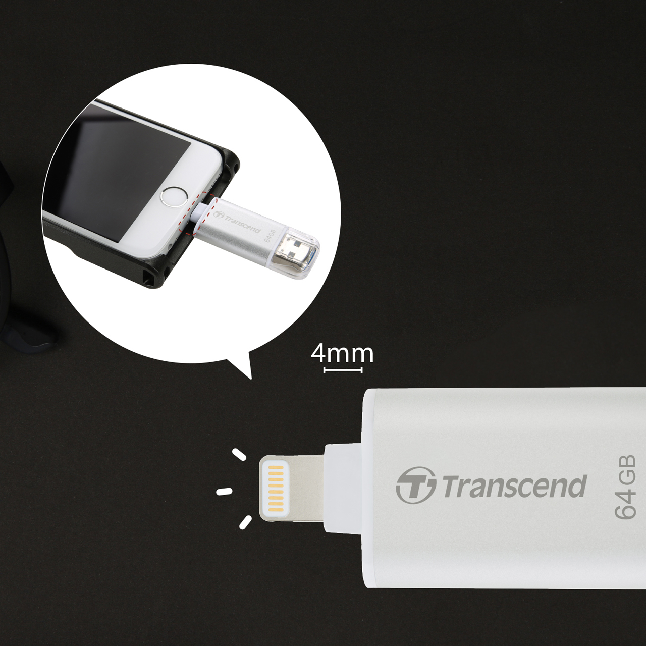 Transcend LightningEUSB 64GB JetDrive Go 300 USB3.1(Gen1)Ή TS64GJDG300S TS64GJDG300S