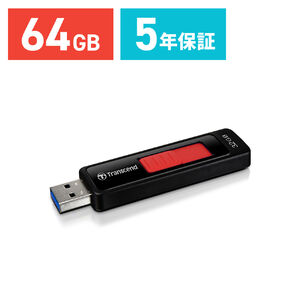 Transcend　USBメモリ　64GB　USB3.1(Gen1)　キャップレス　スライド式　JetFlash 760　ブラック　TS64GJF760