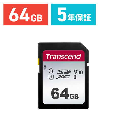 【メモリセール】Transcend SDXCカード 64GB Class10 UHS-I U1 V10 TS64GSDC300S TS64GSDC300S