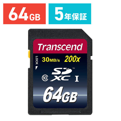 Transcend SDXCJ[h 64GB Class10 TS64GSDXC10 TS64GSDXC10