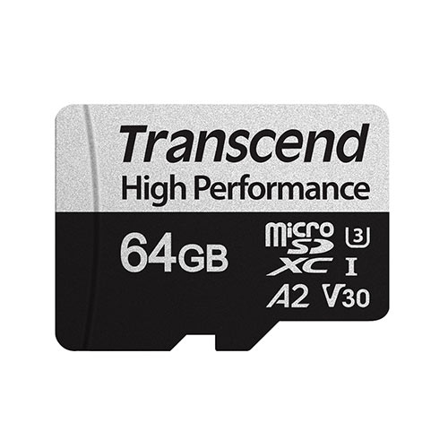Transcend microSDXCカード 64GB UHS-I U3 V30 A2 SD変換アダプタ付き