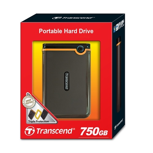 Transcend 750GB StoreJet 25M2 外付けハードディスク TS750GSJ25M2（耐衝撃ポータブルハードディスク）  TS750GSJ25M2