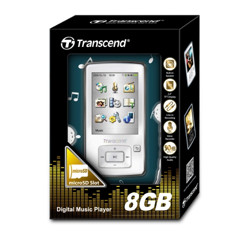 Transcend MP3v[[ T.sonic 870 8GB(TS8GMP870WEFMWIځEzCg) TS8GMP870W