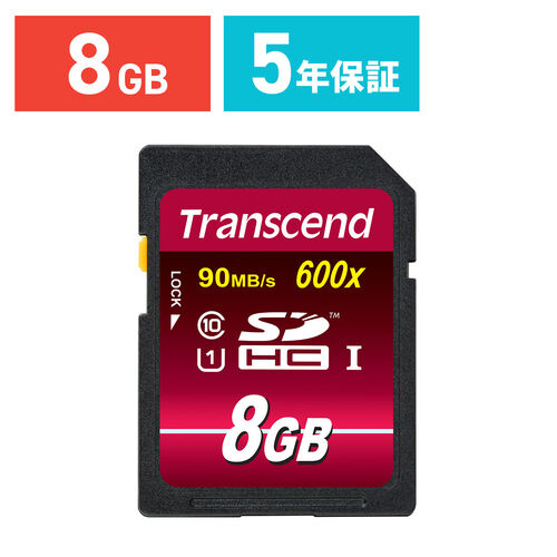 Transcend SDHC�J�[�h 8GB Class10 UHS-I�Ή� Ultimate TS8GSDHC10U1 SD�J�[�h�P�[�X�t��