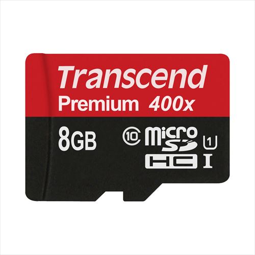 Transcend microSDHCカード 8GB Class10 UHS-I対応 400x SDカード変換 